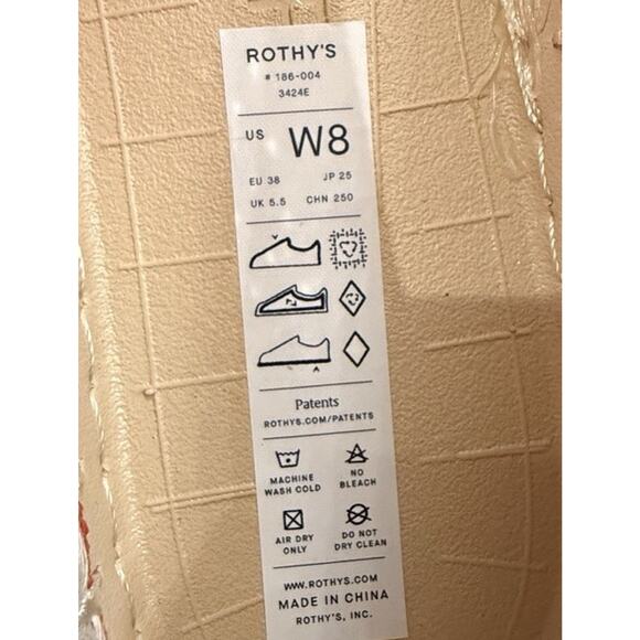 NEW Rothy’s The Espadrille Red Hot Jute Cushion Slip On Knit Flat Comfort Size 8 - Picture 12 of 12